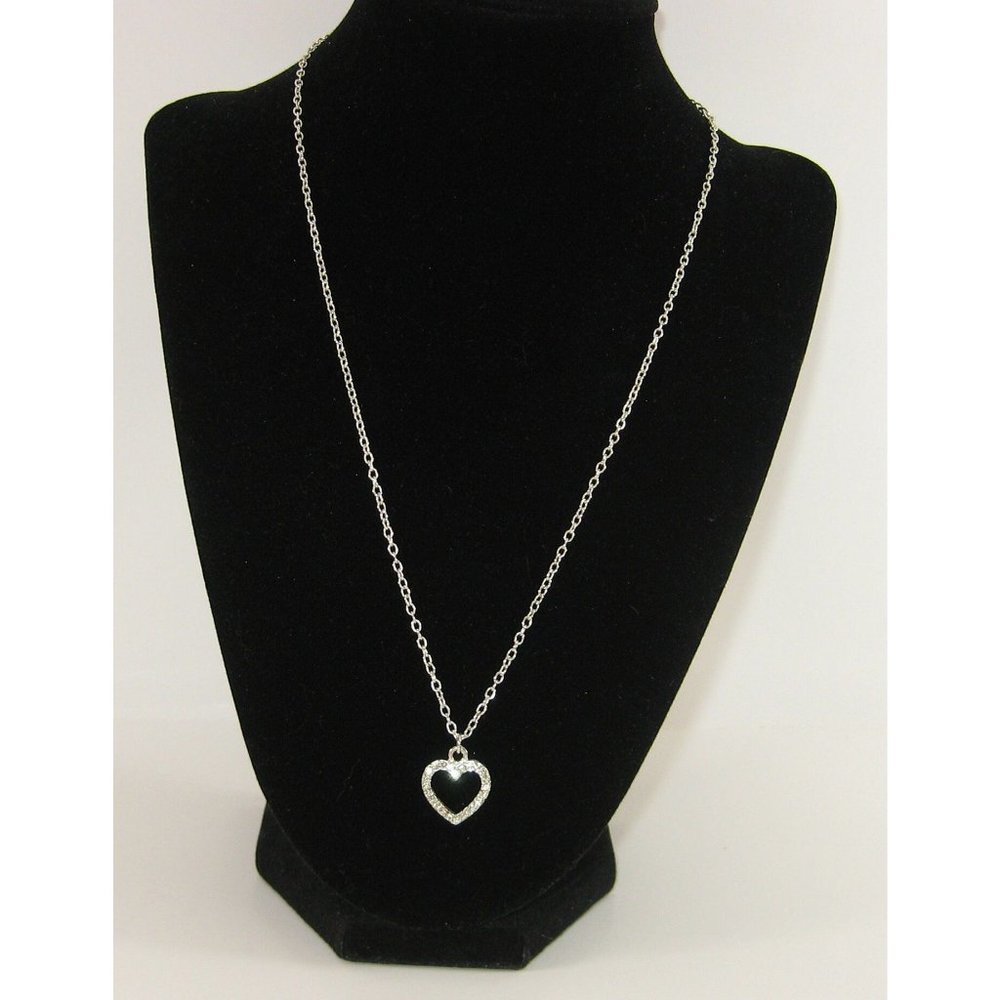 Claire's Rhinestone Heart Pendant Necklace